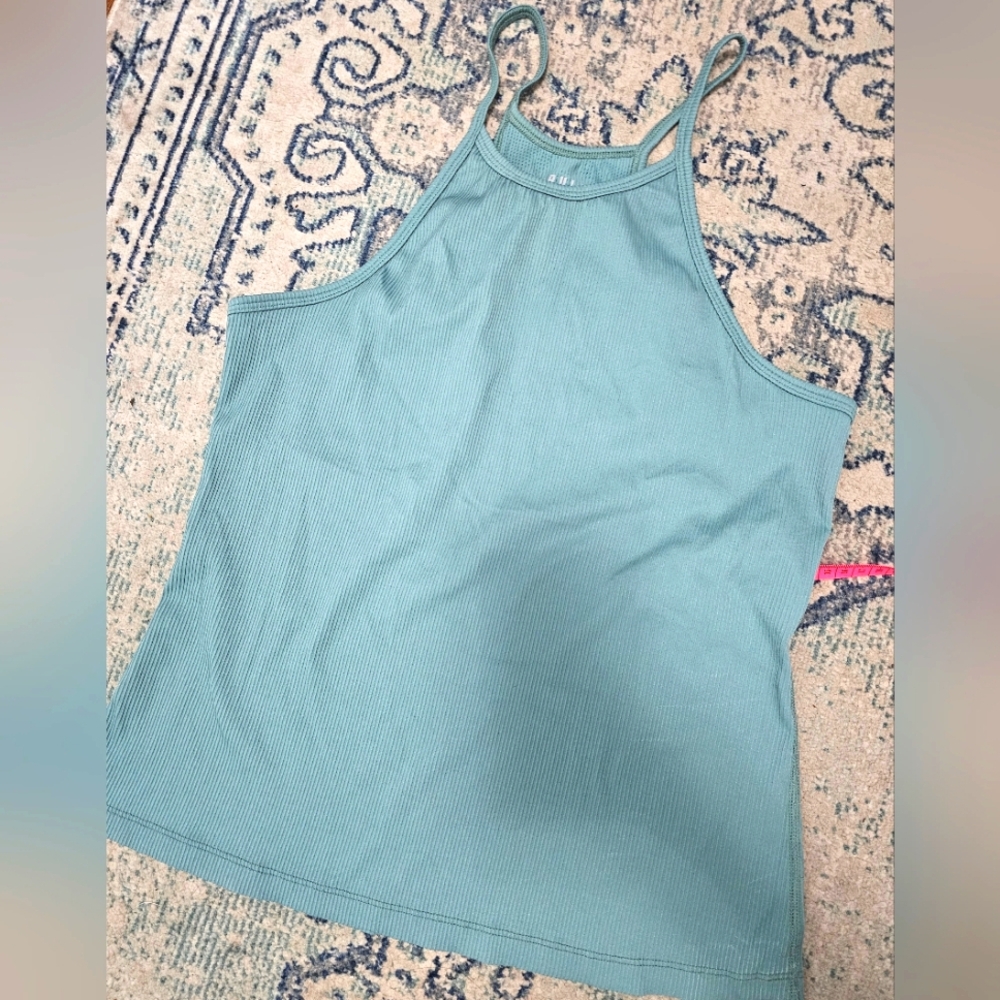 NOBULL Teal Ribbed Tank Top